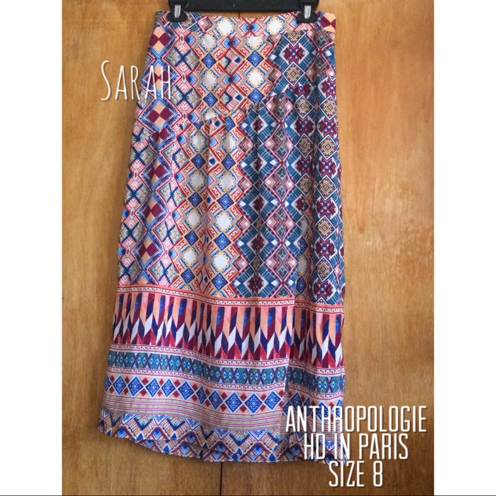 Anthropologie HD in Paris Silk Midi Skirt - Picture 3 of 5